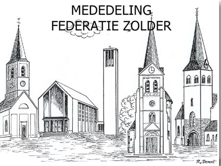 Kerken in Zolder herstarten in het weekend