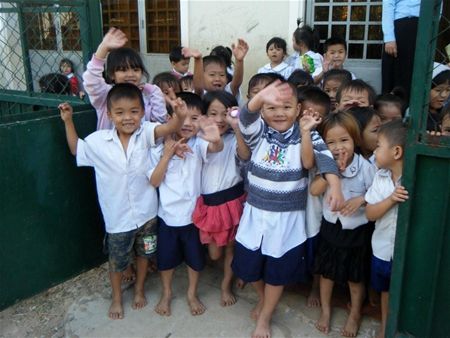 Kleuters in Cambodja zijn dankbaar