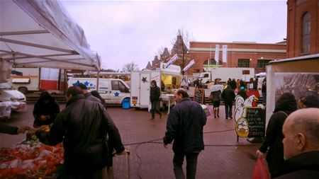 Markt samengebracht op één plein
