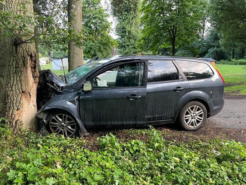 Auto knalt tegen boom op Meylandt