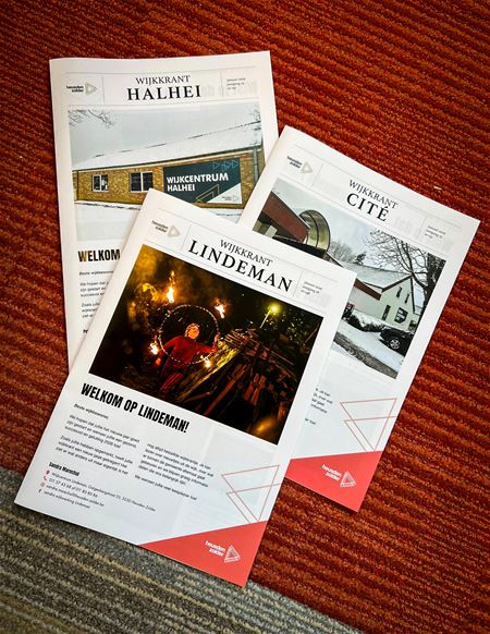 De drie wijkkranten steken in een nieuw jasje