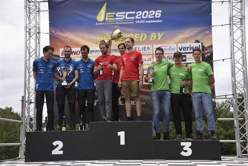 Een feestje op het podium