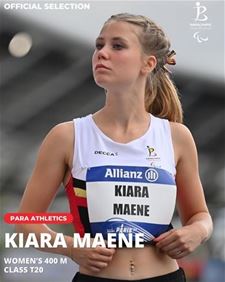 Geen finale voor Kiara Maene