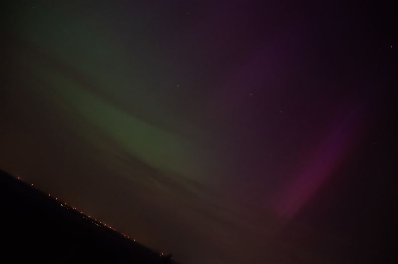 Het noorderlicht vanop de mijnterril