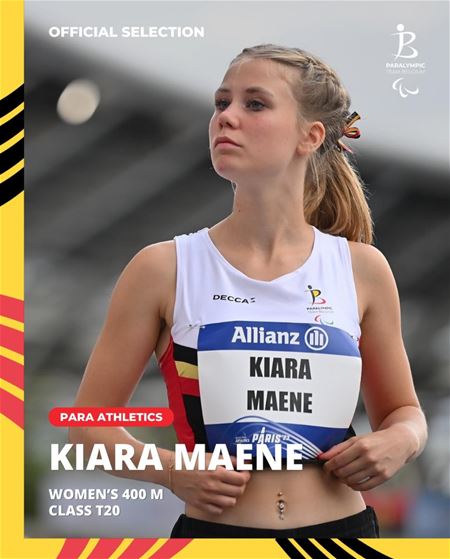 Kiara Maene is geselecteerd voor Parijs