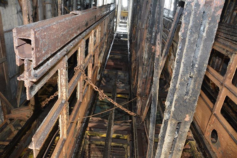 Meer werk aan schachtbok door vele roest