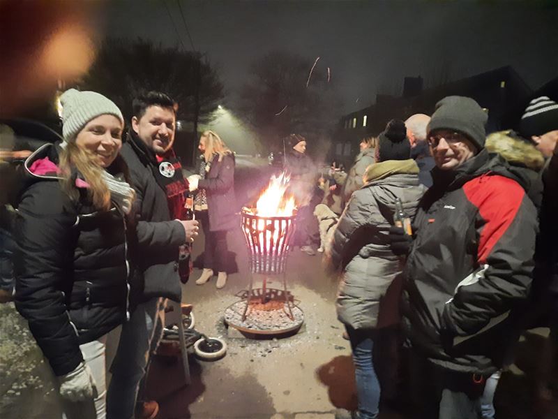 Nieuwjaarsdrink in de Corbiestraat