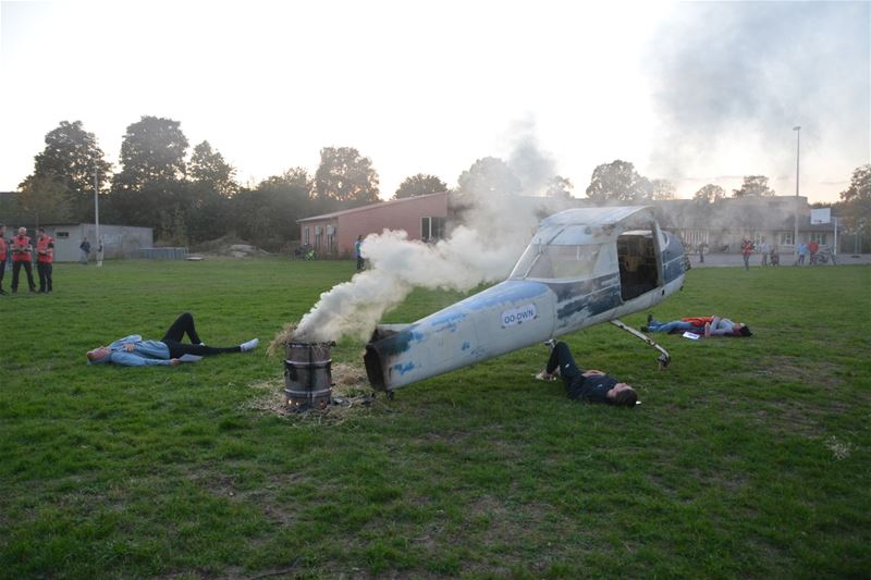 Rampoefening met vliegtuigcrash op kamp in Boekt