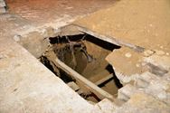 Koolmijnlaan: gaslek door weggespoelde ondergrond