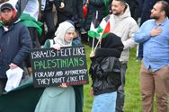Massa volk op pro-Palestijnse manifestatie