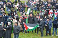 Massa volk op pro-Palestijnse manifestatie