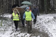 Raak-Overdag hield borrelwandeling in de sneeuw