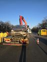 Auto over de kop op E314