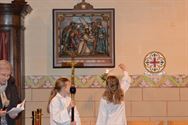 Kruiswegmeditatie in kerk van Zolder