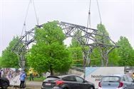 Dak van de schachtbok is weggenomen