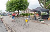 Fietsers zorgen voor spektakelstuk in Eversel