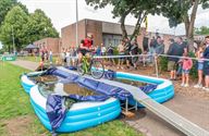 Fietsers zorgen voor spektakelstuk in Eversel