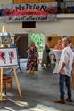 Wie draagt met puzzelstukken bij aan kunstwerk?