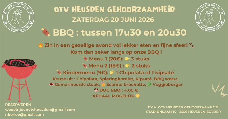 BBQ Otv Heusden vzw Gehoorzaamheid