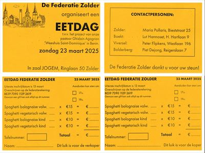 Eetdag Federatie Zolder